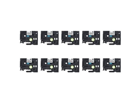 Cinta de etiquetas laminada negra sobre roja Compatible con impresora de etiquetas Brother P-touch PT-1010/PT-2100/PT-18R/PT-E200/PT-9500 9mm * 8m #13