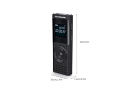 Grabadora De Voz Digital De 4 Gb Con Activación Por Voz, Dictáfono, Reproductor De Mp3 Y Grabación En Hd Para Reuniones, Clases Y Entrevistas.