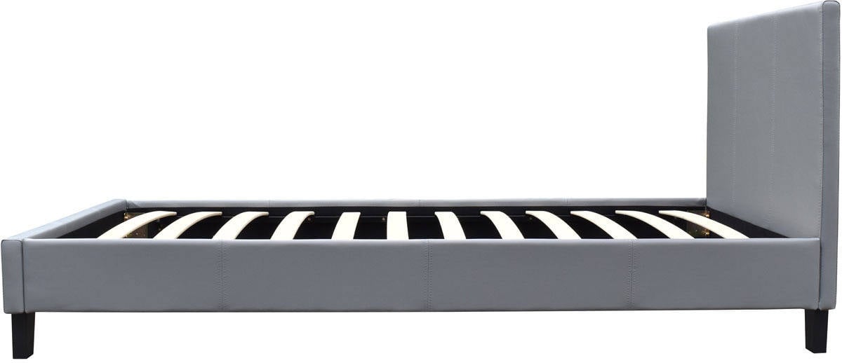Cama Gris Claro modelo lina memoria habitat et jardin y espuma 90x190 cm madera contrachapada pvc