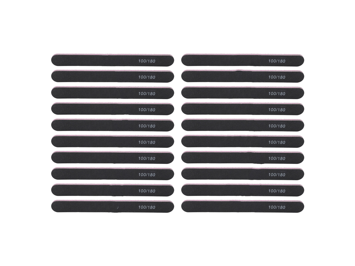 20pcs Lima De Uñas Profesional Lavable Recta Bloque De Buffer Para Belleza Diy Salón