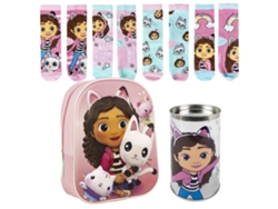 Mochila Infantil 3d Gabbys Dollhouse Pack De 4 Calcetines Talla 27-30