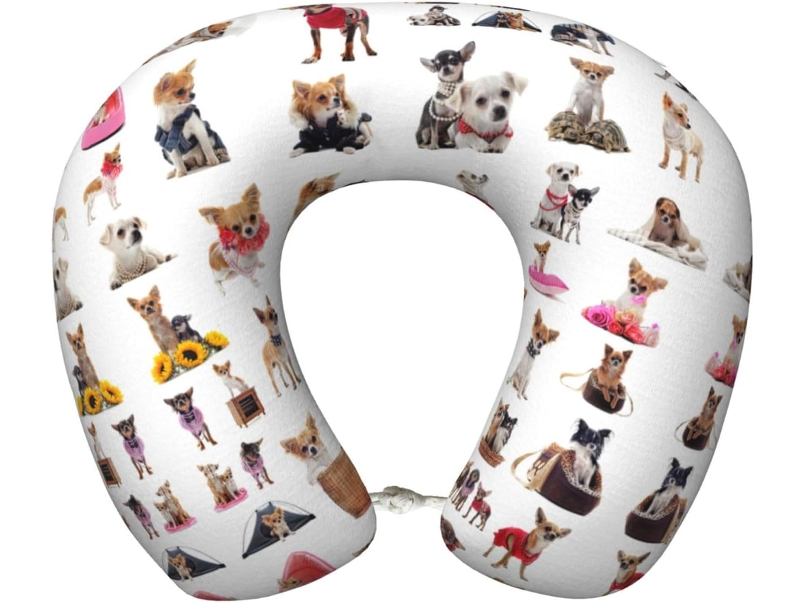 Almohada Viaje Espuma Viscoelástica Poliéster Confort. Soporte Relajación, Fácil