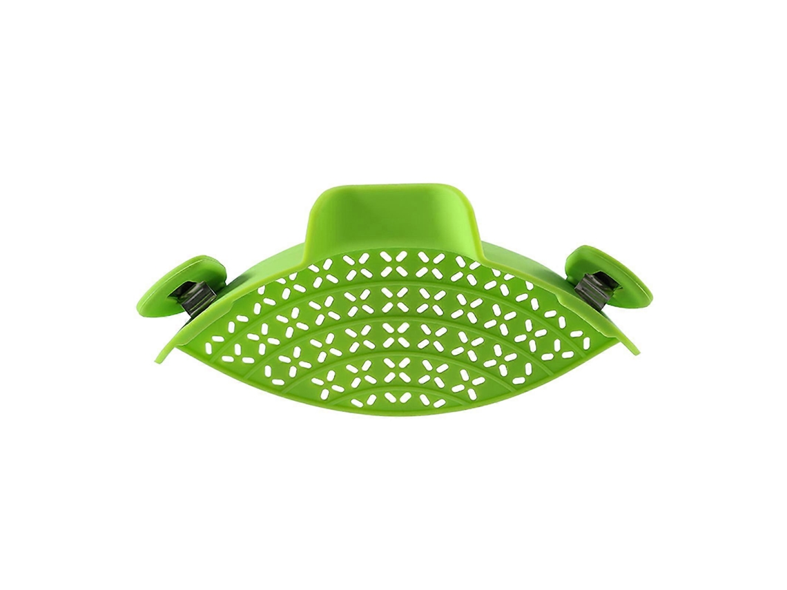 Colador De Pasta Silicona Clip Para Olla Gadget De Cocina Resistente Al Calor Bpa Free Para Verduras Carnes Frutas Verde