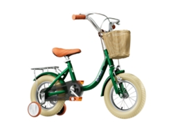 BEUNIK Bicicleta Infantil Vintage Edad recomendada: 2 a 7 años Ruedas de 12 pulgadas Verde