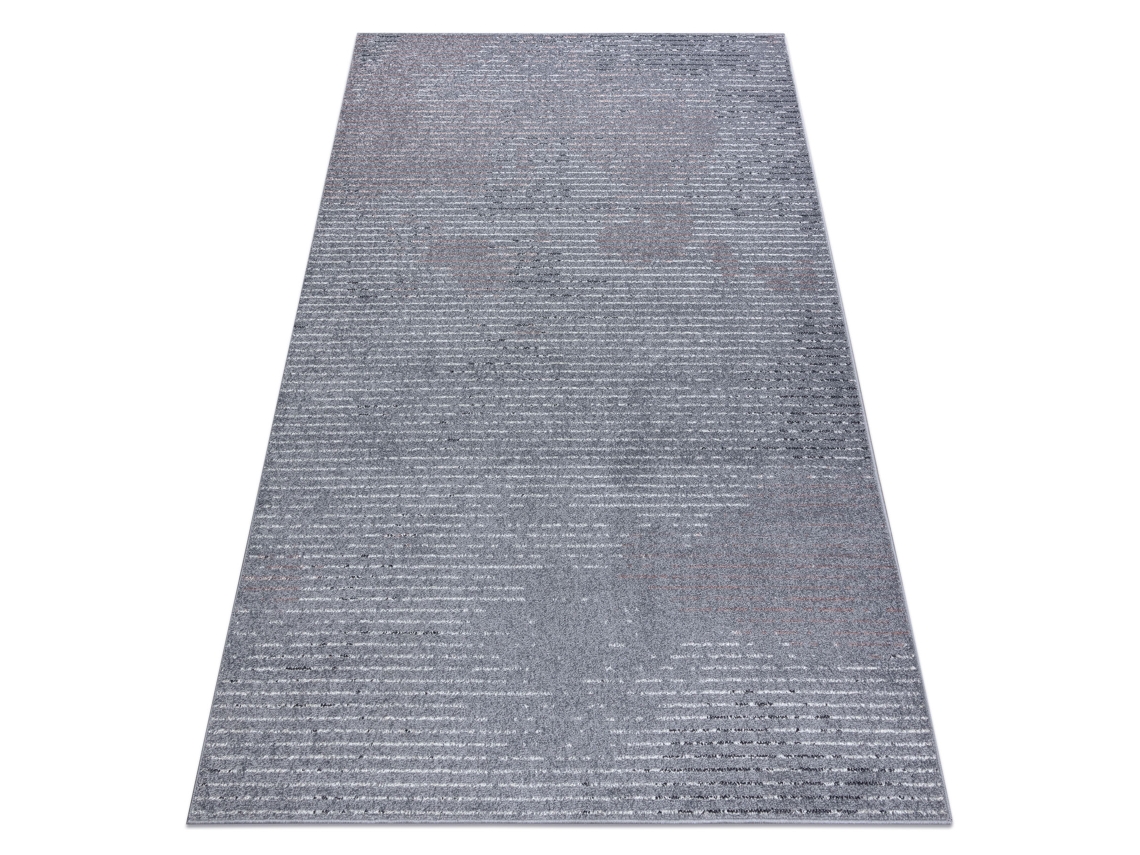 Alfombra Heos 78596 Líneas Plata/Rosa (120 x 170 cm)