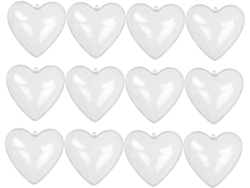12 Bolas Transparentes Con Forma De Corazón Para Rellenar