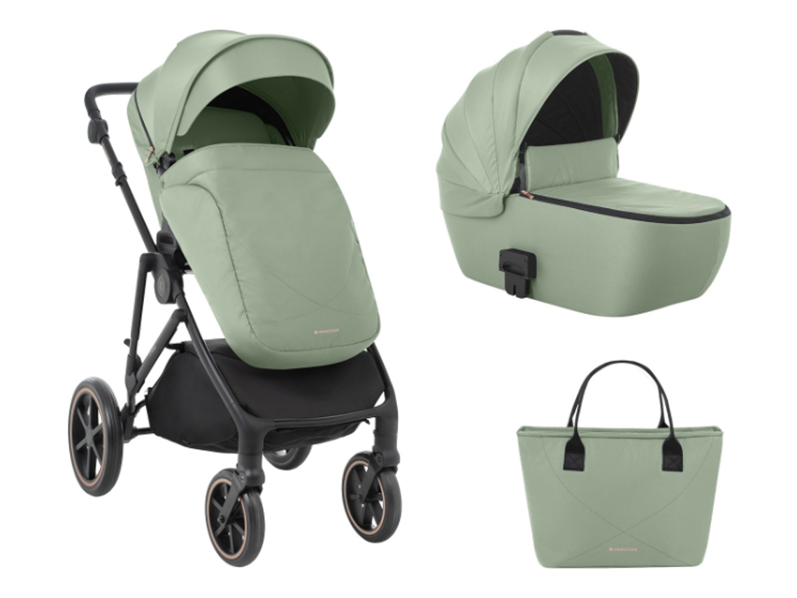 Cochecito de Bebé Thea con Capazo 2 en 1 Verde Militar 2024 KIKKABOO