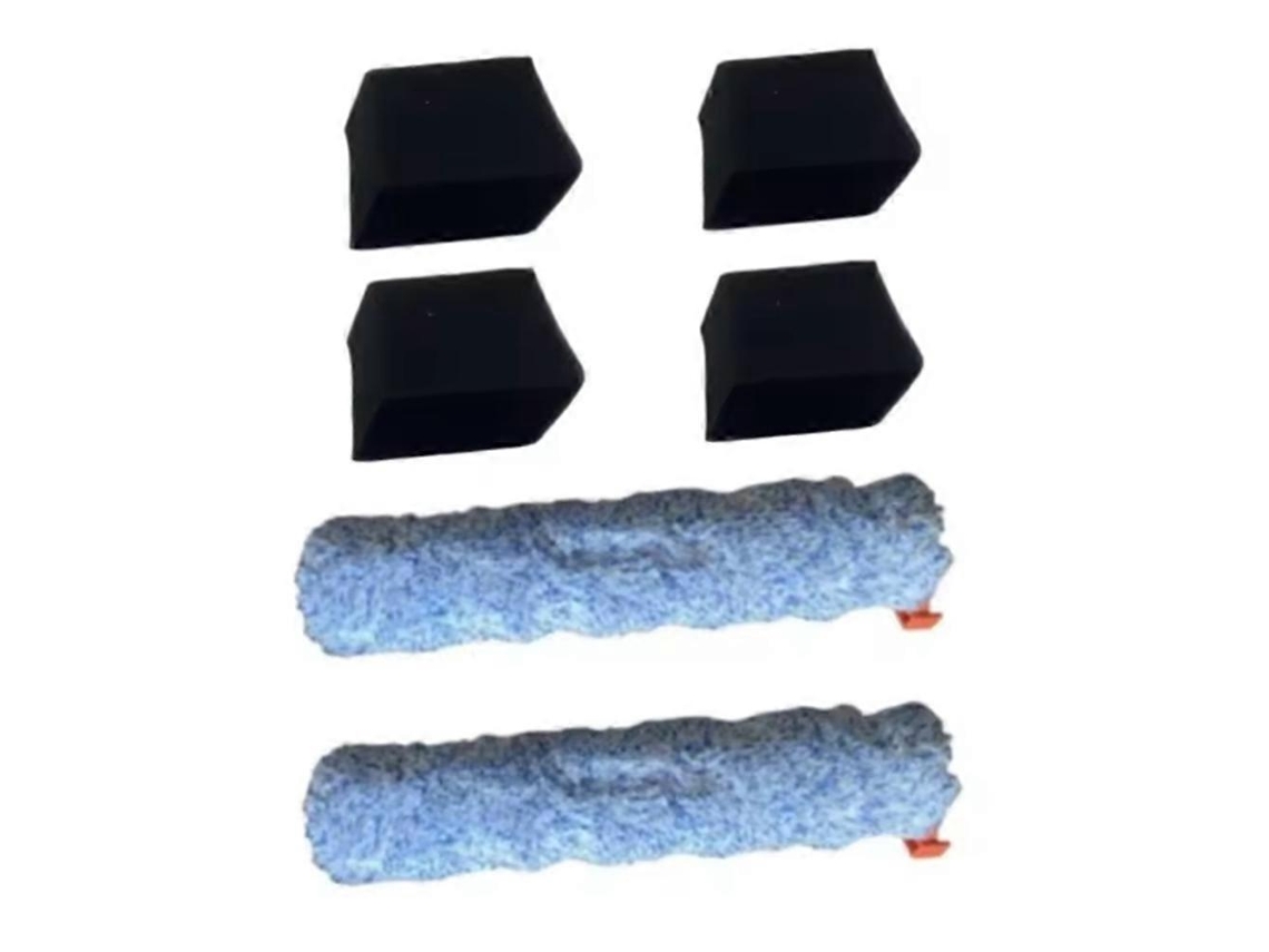 Conjunto de 6 escovas rotativas, filtros de esponja e peças de reposição para aspirador de pó sem fio W90. Escova principal.