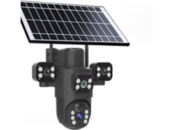 Cámara Solar 4g/wifi, Pantalla De Triple Lente, 6 Mp, K, Batería Baja