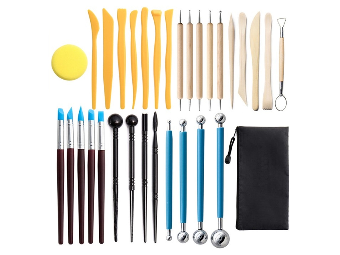 Kit Multifuncional De 32 Piezas Para Herramientas De Cerámica, Ideal Para Modelar Y Esculpir Arcilla Para Principiantes.