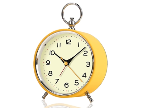 Despertador de estilo retro Los estudiantes usan el despertador de repetición de silencio ligero con mango de reloj de cabecera