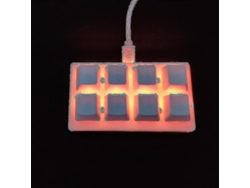 Miniteclado portátil de 8 teclas, teclado mecánico programable con atajos. Everley891