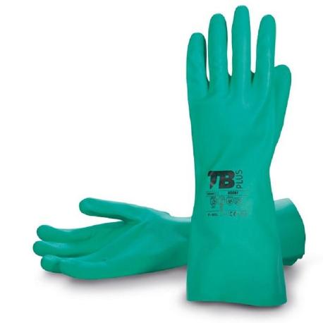Guante nitrilo flocado verde 9009f talla 8-10 t/guante talla xl-10