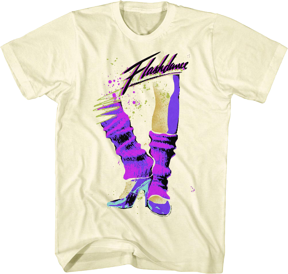 Camiseta Unisexo DEEPSTONE Leg Warmers Flashdance Crema (L)