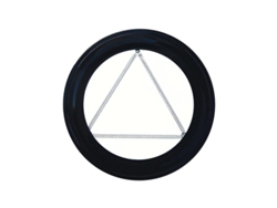 Plafon embellecedor estufa pellet vitrificado negro 80 mm.