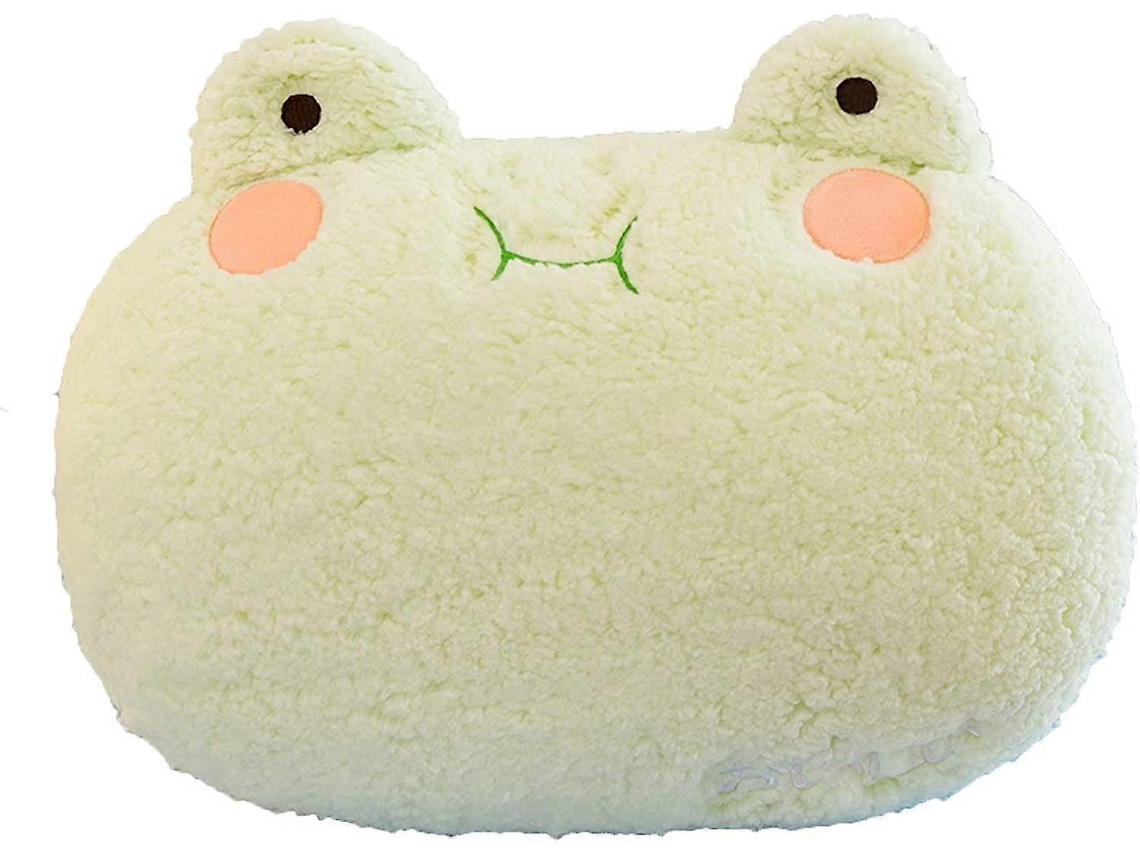 Almohada de rana saltarina, linda muñeca de rana de peluche, rana de peluche suave, almohada de peluche de rana.