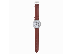 Reloj Analógico De Cuarzo Con Correa De Pu/aluminio, Esfera Redonda Con Estampado De Fútbol.