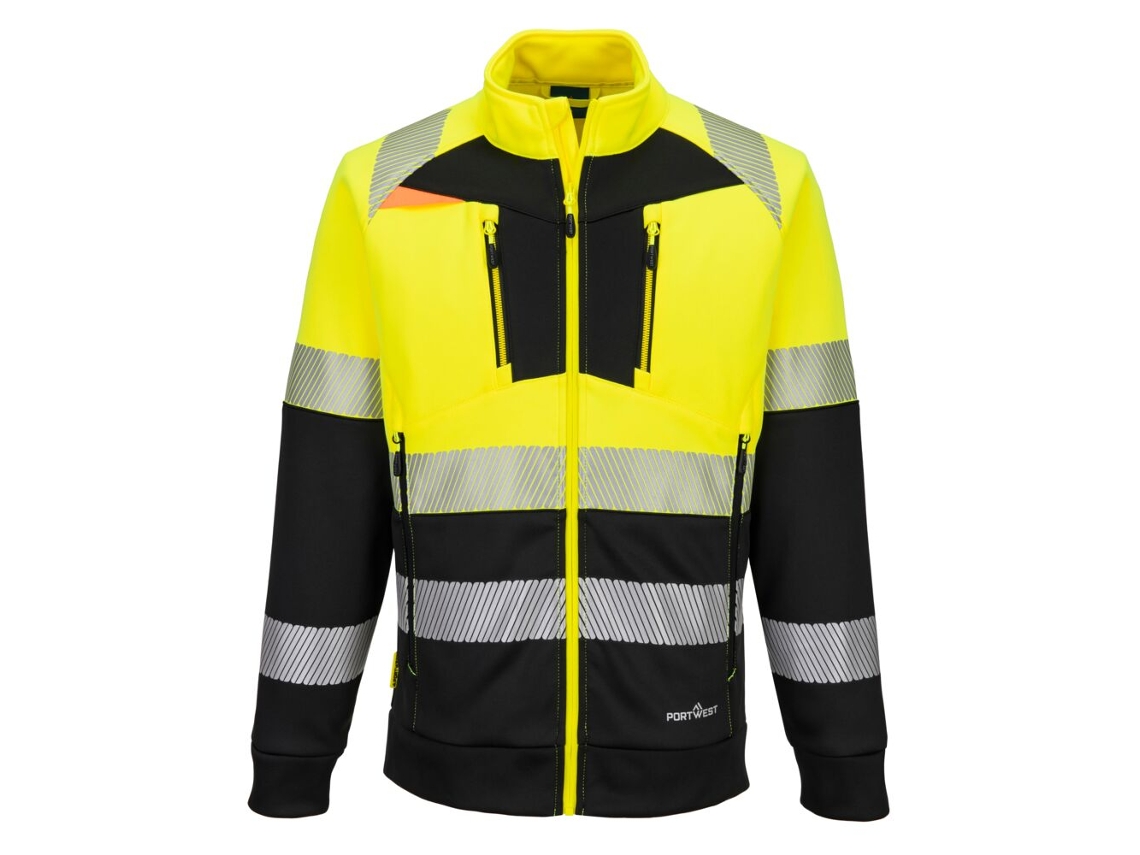 Sudadera Alta Visibilidad Clase 1 Cuello Alto Con Cremallera Amarillo/negro / M