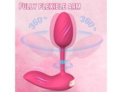 Vibrador de masaje de 10 frecuencias portátil con control remoto inalámbrico (rosa roja) YIZHOOD