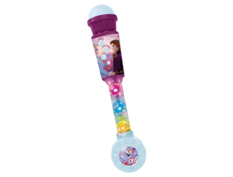 Micrófono DISNEY con tubo luminoso, altavoz melodias y efectos sonoros de Frozen (Edad Mínima Recomendada: 4 años)