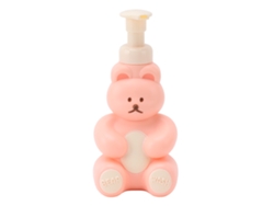 Botella Vacía De Jabón Líquido Con Forma De Oso Rosa Y Bomba Para Champú Y Acondicionador.