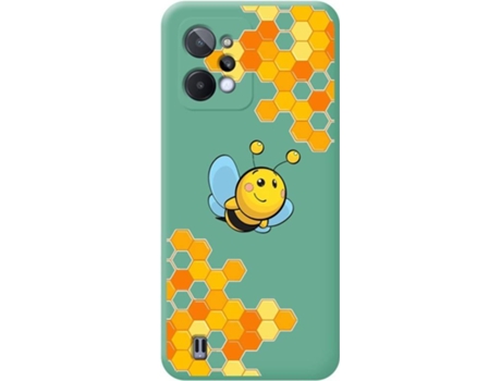 Carcasa para Realme C31 TUMUNDOSMARTPHONE Silicona Líquida Dibujos Verde
