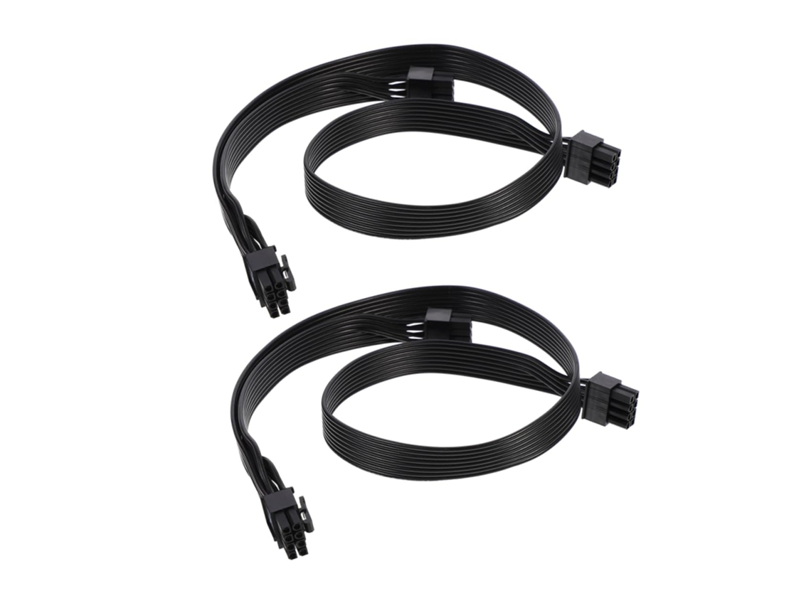 Cable De Alimentación De Extensión Doble Pcie De 2 Piezas Para Tarjeta