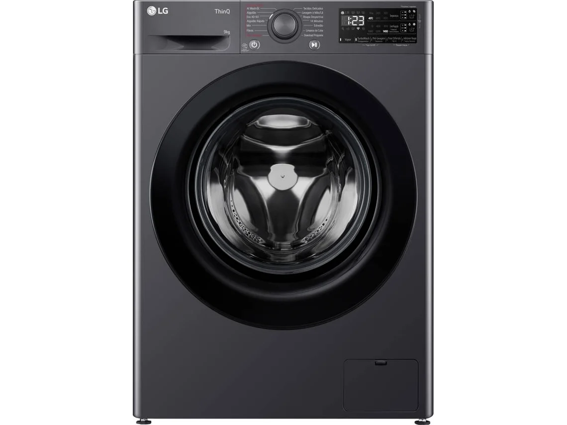 Lavadora LG F4WR359S6M (9 kg - 1400 rpm - Negro)