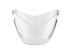 Bandeja De Cubitos De Hielo Acrílica De 8 Litros Con Asa, Portátil, Transparente, Para Buffets, Barbacoas Y Acampadas.