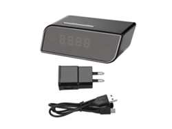 Reloj con cámara WiFi inalámbrica HD 1080P con detección de movimiento, grabación y seguridad para el hogar (enchufe UE 110-240 V)