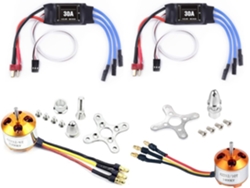 Paquete De 2 Motores Brushless Outrunner 2212 De 1400 Kv/2200 Kv Con Esc De 10t/6t + 30 A Para Piezas De Cuadricóptero