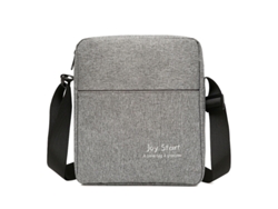 Bolso bandolera informal para hombre (gris), ligero e impermeable, fabricado en nailon.