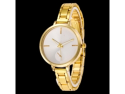 Reloj De Cuarzo Con Correa De Acero Estilo Universal Moderno Simple Decoración Dorado