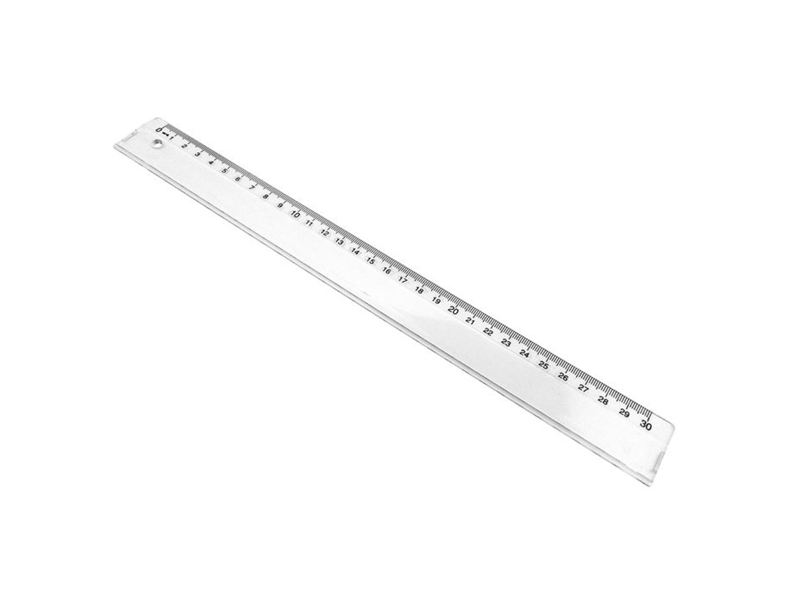 Waytex 931220 Regla plana de 30 cm con graduaciones en mm, transparente