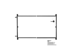 Puerta de hierro ajustable de 1016 x 1829 mm, resistente a la intemperie, Tekmaquinas