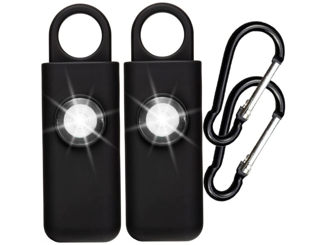 Alarma De Seguridad Personal Con Sirena Y Luz Estroboscópica Led - Portátil, Apta Para Controles De Seguridad Aeroportuaria (tsa), 2 Unidades