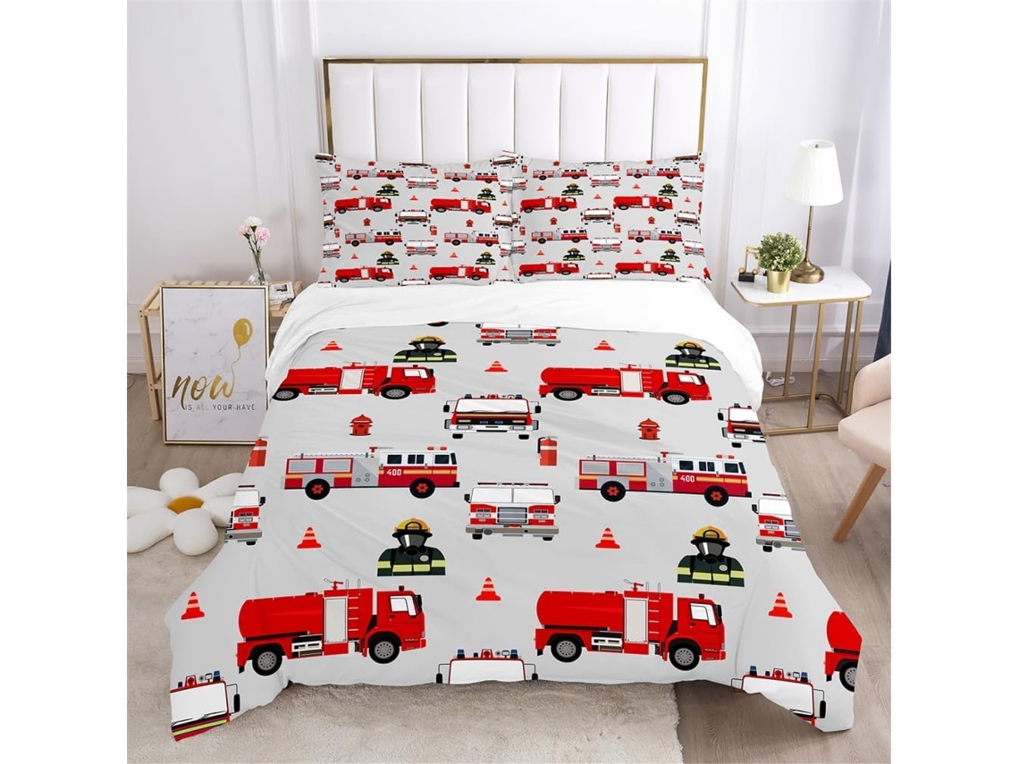 Ropa Cama Niños Niñas Material Microfibra Color Juego Funda Nórdica Almohada Diseño 220x240 Cm