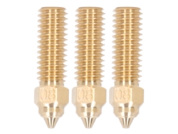 Kit de 3 Bicos de Cobre para Impressora 3d Creality K1 Alta Temperatura e Alto Fluxo 1.75mm 0.8mm