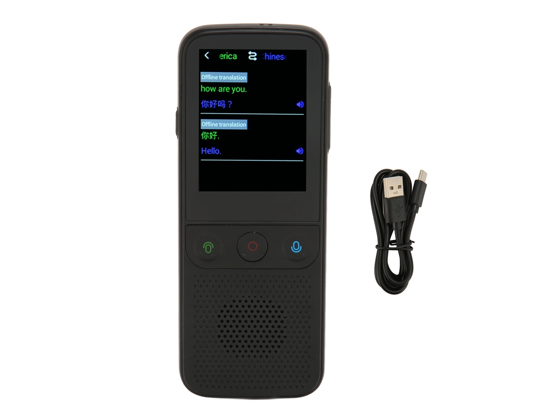 Traductor de voz inteligente para 138 idiomas, pantalla táctil de 2,4", wifi portátil, luz dorada
