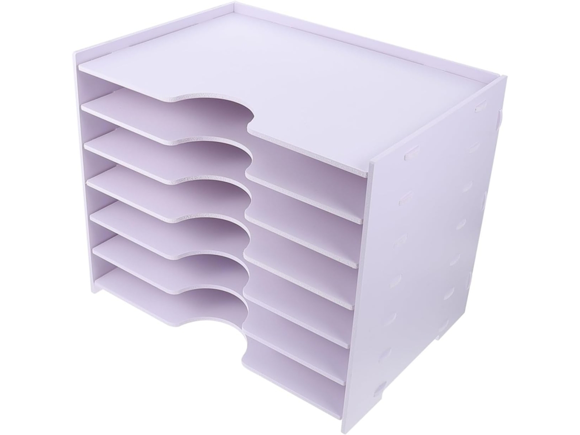 Organizador De Archivos De Pvc Blanco De Gran Capacidad Para Oficina Y Estudio.