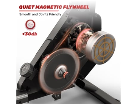 Máquina De Remo Doméstica Plegable, Resistencia Magnética Silenciosa De 16 Fases Para El Entrenamiento De Todo El Cuerpo, Negro DSKEUZEEW