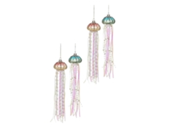Adornos de medusas, decoraciones colgantes de vidrio, 8 piezas para uso navideño Rosewell