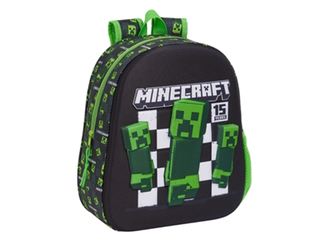 Mochila MINECRAFT 3D 2024 33X27X10Cm 622478890