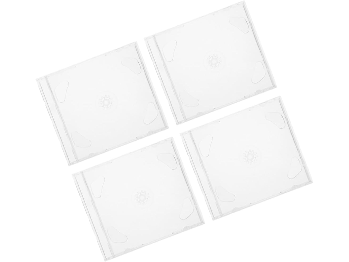 Juego de 4 estuches para CD, estuches protectores para DVD y organizadores portátiles para almacenamiento - Gokoco
