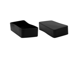 2026-8 Taponeras Rectangulares De Pvc Antideslizantes Para Patas De Sillas Y Muebles (50x100mm, 2"x4") Negro