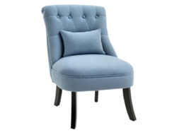 Sillón reclinable para sala de lectura con respaldo acolchado - Azul