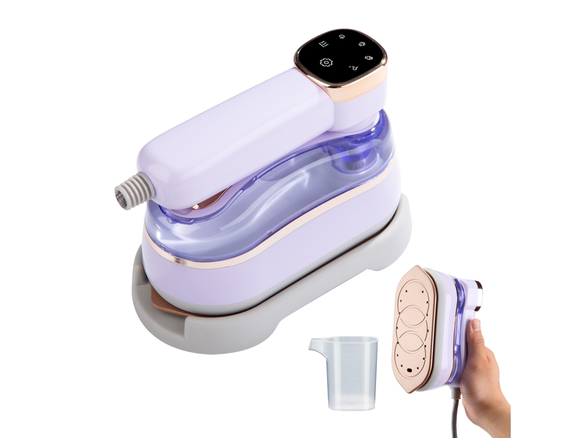 Plancha de vapor portátil con pantalla LCD para eliminar arrugas en diversas prendas Cuich (morado)