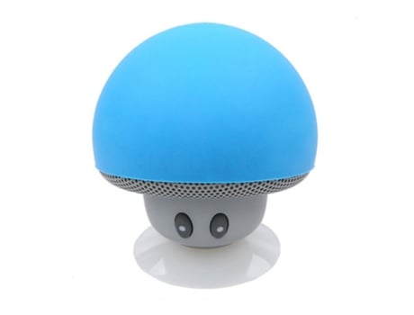 Altavoz Bluetooth mini inalámbrico impermeable compatible portátil forma de hongo recargable manos libres reproductor de música azul