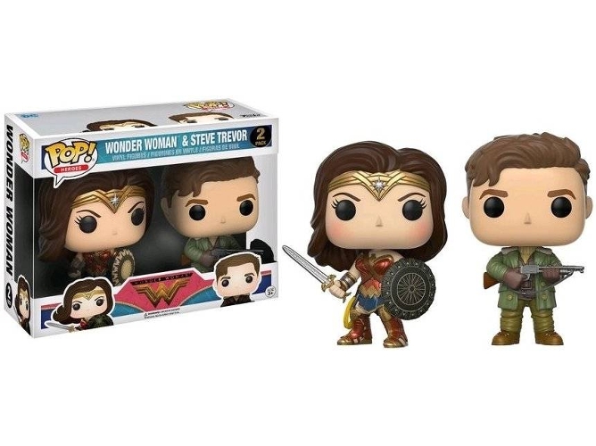 Conjunto 2 Figuras FUNKO Pop! Vinilo DC - Wonder Woman + Steve Trevor