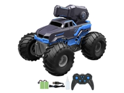 Vrla-coche Rc Anfibio Barco Con Pulverizador De Agua 1:16 Tracción 4 Ruedas Con 2 Baterías Para Niños Niñas 6+ Azul